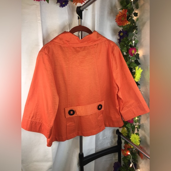 Luii | Women’s Orange Peacoat Jacket - Picture 2 of 11